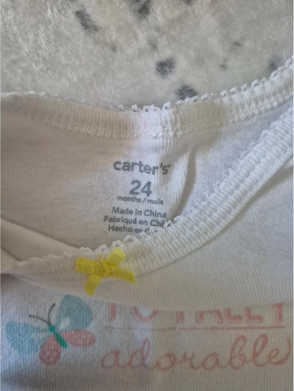 Carter's Baby 24 Months Long Sleeve Bodysuit and Yellow Striped Pants Set